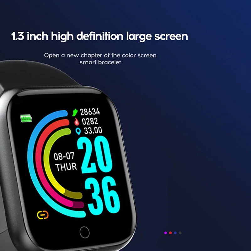 Rastreador de Fitness Cardíaca do Bluetooth Pulso para Ios Relógios Inteligentes D20 Pressão Arterial Smartver Monitor Freqüência Relógio Android 2 Pçs Y68 7 2 pçs y68 relógios inteligentes d20 rastreador