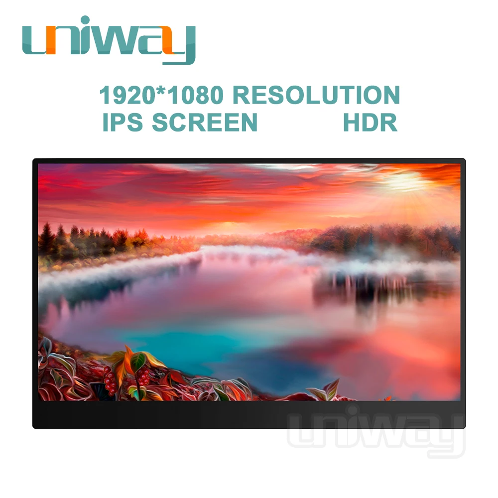 Uniway 15 6 дюйма Экран Портативный ЖК монитор HDMI Тип usb c USB C IPS для ноутбука XBox