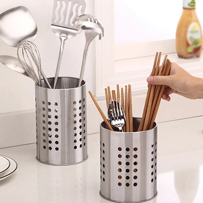 Stainless Steel Cutlery Holder Drainer Storage Chopsticks Spoon Fork Organizer Stainless Steel Cutlery Holder Drainer Storage Chopsticks Spoon Fork Organizer
