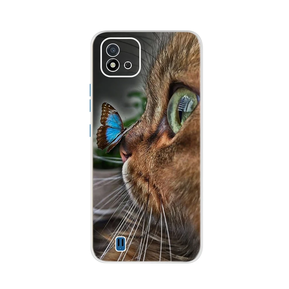 neck pouch for phone For Realme C11 2021 Case Cover Soft TPU Clear Back Shell Cartoon Cute Painting Slim Coque Fund For Realme C 11 RralmeC11 RMX3231 iphone waterproof bag Cases & Covers