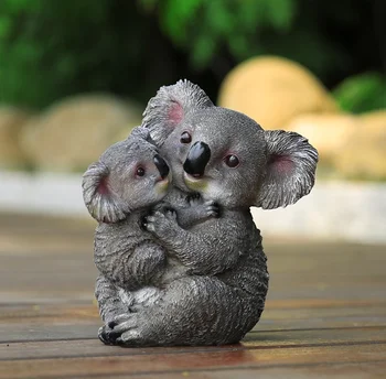 

Wild Animal Mother and Joey Statue Ornament Koala Bear Figurine Featured Resin Cute Gift and Craft for Mother's Day and Birthday