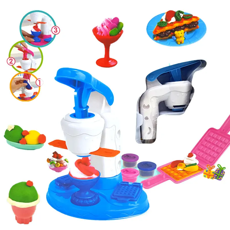 

8 color Clay Mold 18 pcs Tool Set Children Toy Skin Mud Ice cream Dessert Colour mud mould Play Dough Toys