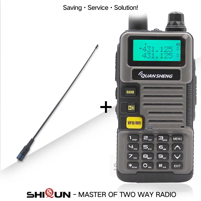 Add NA-771 Antenna Радиоприемник для охоты UV-R50-2 Quansheng 5 Вт двухдиапазонный VHF UHF 136-174 МГц/400-520 МГц рация - Цвет: Add NA-771 Antenna