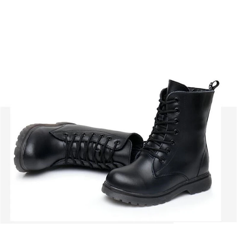 girls black military boots