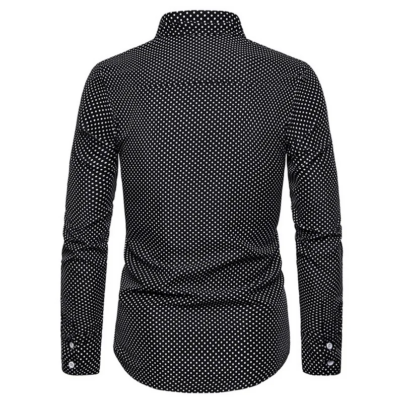 OEAK Men's Printed Casual Long Sleeve Regular Fit Dress Shirt Men's Slim Fit Business Casual Long Sleeves Solid Button Shirts