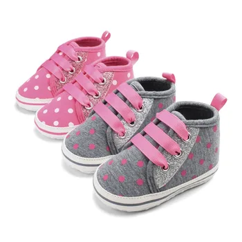 

Baby Shoes Baby Girl Shoes Newborn The First Walker Shoes New Sequins Streamers Big Dot Print Baby Toddler Shoes
