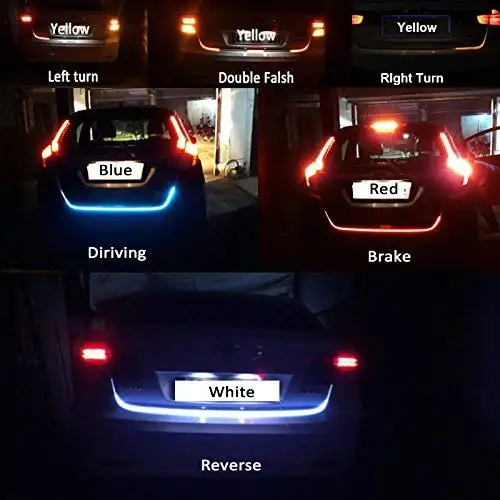 

Led Strip Rear Trunk Light - Car-styling 120cm Dynamic Streamer LED trunk Strip light Flow Type Turn Signals Rear Break