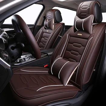 

Full Coverage Eco-leather auto seats covers PU Leather Car Seat Covers for hyundai genesis equus creta ix25 tucson ix35 santafe