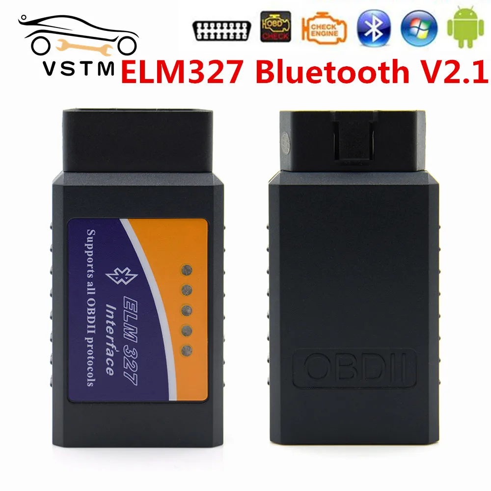 2021 новейший Elm327 Bluetooth V2.1 адаптер работает на Android Torque ELM 327 интерфейс OBD2 OBD II