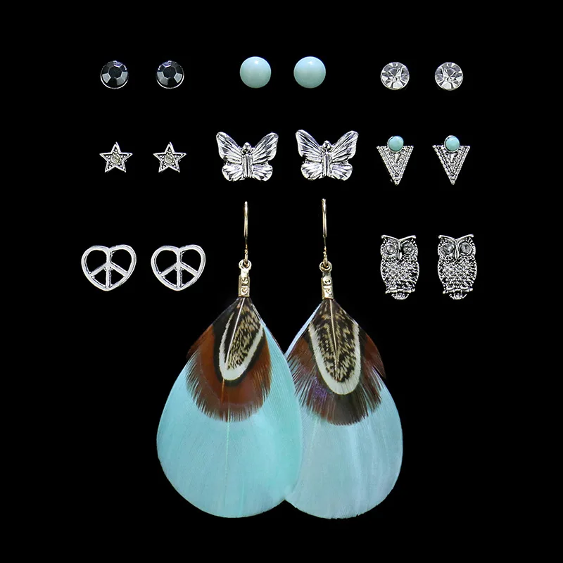 В винтажном стиле комплект ювелирных изделий серьги для женщин с металлической