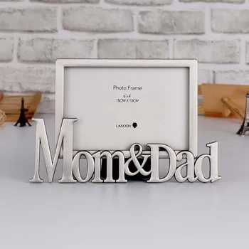 

4x6 To Relatives Photo Frame Mom&Dad Script Expressions with Antique Silver Word Picture Frame Family Anniversary Gift
