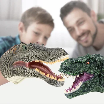 

Educational Toy For Kids Funny Dinosaur Shark Hand Puppet Simulation Animal Interactive Game Soft Rubber Realistic Model Figure