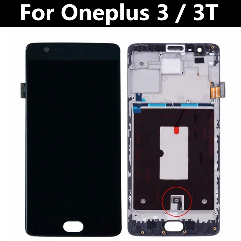 TFT LCD для Oneplus 3T A3000 ЖК дисплей сенсорный экран с рамкой дигитайзер в сборе