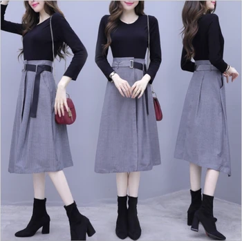 

Plus Size Office Lady Solid 2 Piece Outfits For Women Year-old Female Costume Ensemble Femme Survetement Conjunto Feminino
