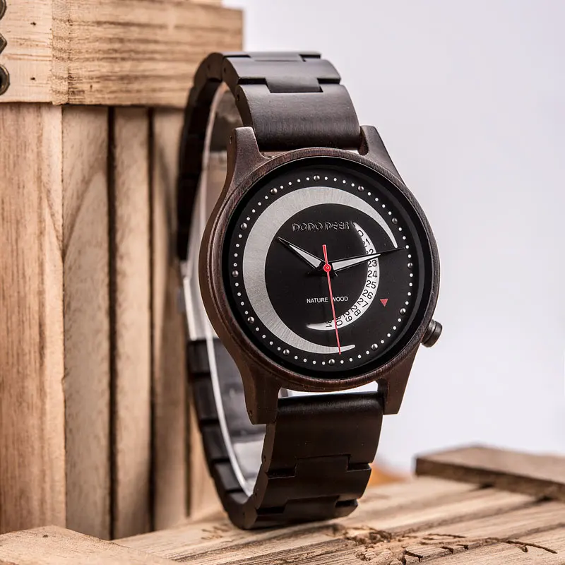 Dodo Deer Orologi In Legno Orologi Da Uomo Luna Elegante Moda Cinturino In Legno Orologio Al Quarzo Regali Festa Drop Shipping Personalizzato Orologi Al Quarzo Aliexpress