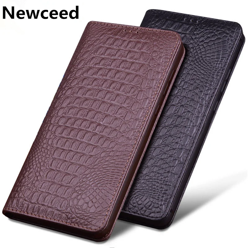 

Luxury flip calfskin genuine leather case coque for OnePlus 7 flip cover for OnePlus 7 Pro phone case funda standing phone bag