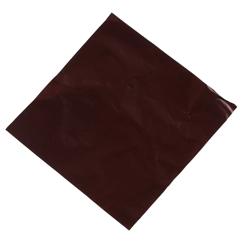 HOT-Cute 100pcs Sweets Candy Package Foil Paper Chocolate Lolly Wrappers Square (Coffee) | Дом и сад