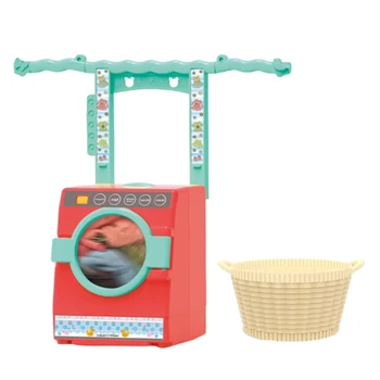 

Home Appliance Accessories Washing Machine With Basket Role Play Toy Playset