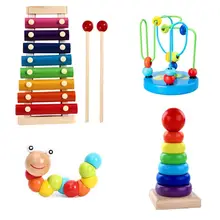 Jouets d'apprentissage en bois Montessori pour enfants, blocs colorés en bois, jouet éducatif d'éveil, nouvelle collection 2021