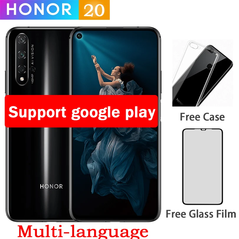 Новый Смартфон HONOR 20 HONOR20 6 26 дюйма 48 МП полный экран Восьмиядерный Kirin 980 3750 мАч