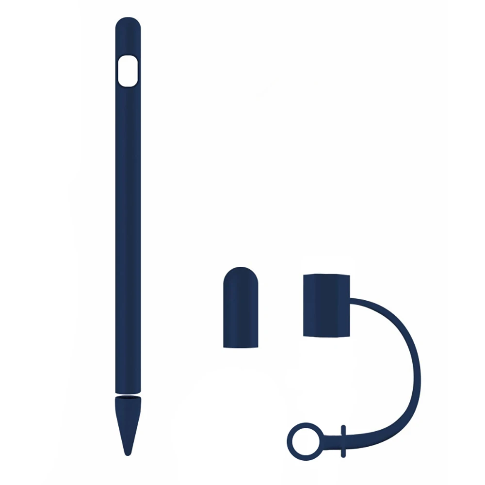 Мягкий силиконовый чехол для Apple Pencil, чехол, совместимый с iPad Tablet, стилус, защитный чехол, защитный чехол - Цвета: Blue