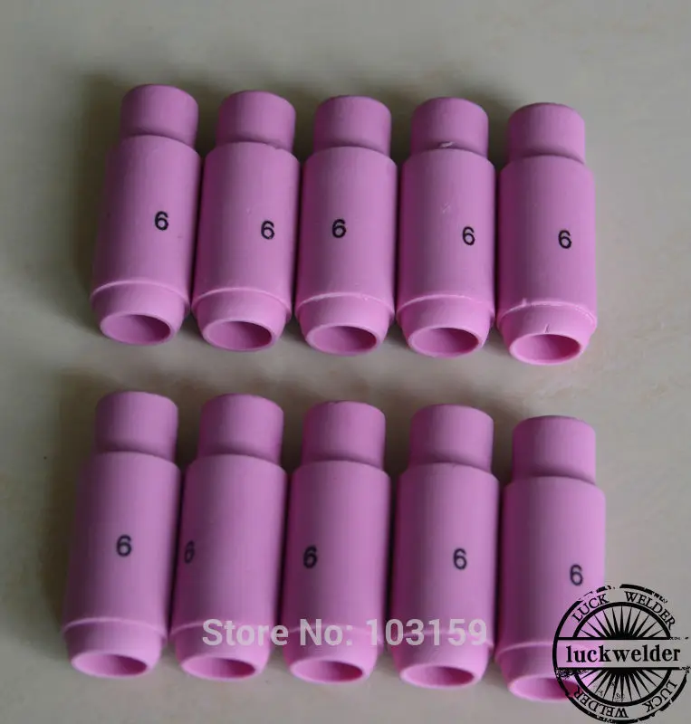 

10N48 #6 TIG Nozzle Alumina Shield Cup For WP17 18 26 TIG Welding Torch 10pcs