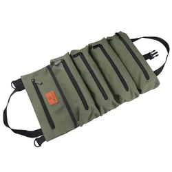 Canva – sac à outils Portable en rouleau, pochette, clé, tournevis, pince, sac en rouleau, sac à outils en toile, organisateur, sac de rangement des outils 