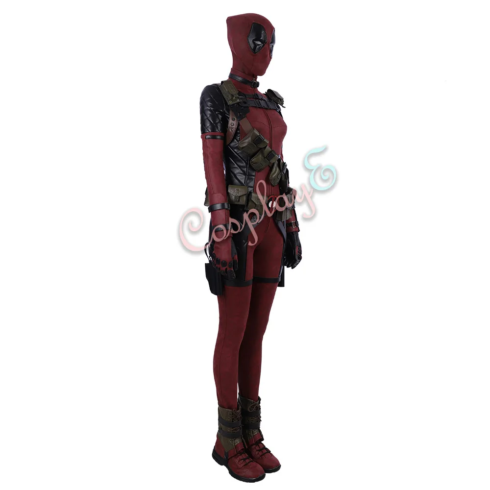 Ladypool костюм Дэдпул 2: Once Upon A Deadpool Косплей Ванда Вилсон полный набор роскошная версия