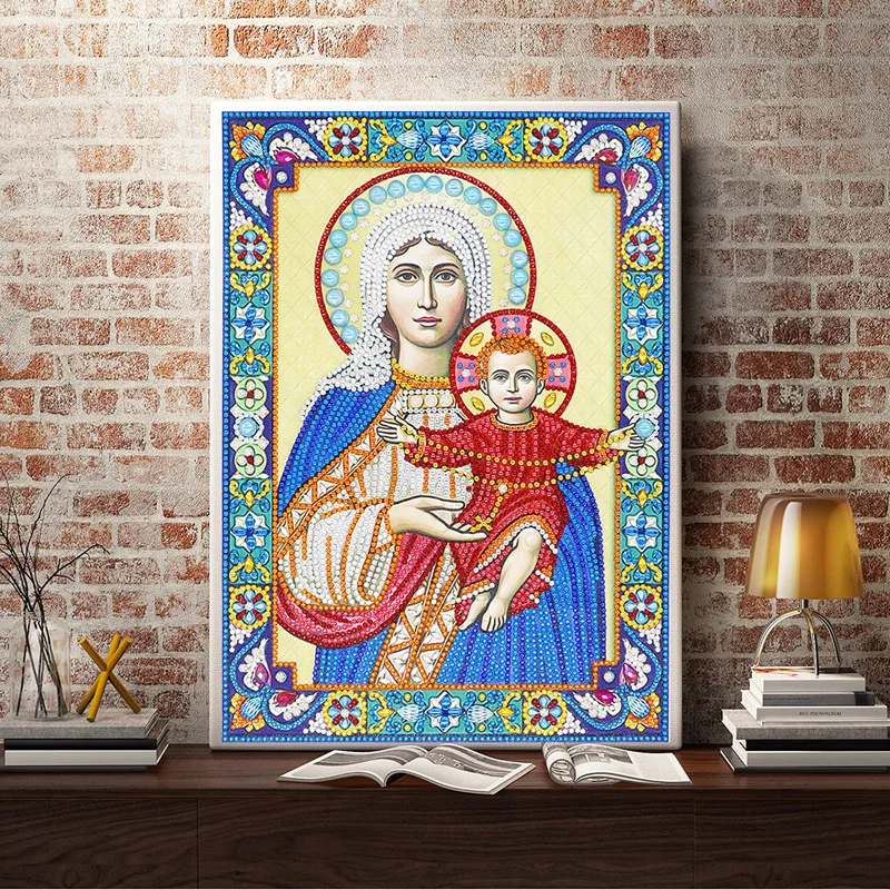 5D DIY Diamond Painting Icon Diamond Embroidery Mosaic Big Bead Pearl Glass Stone Drill Sale New Decor (9)