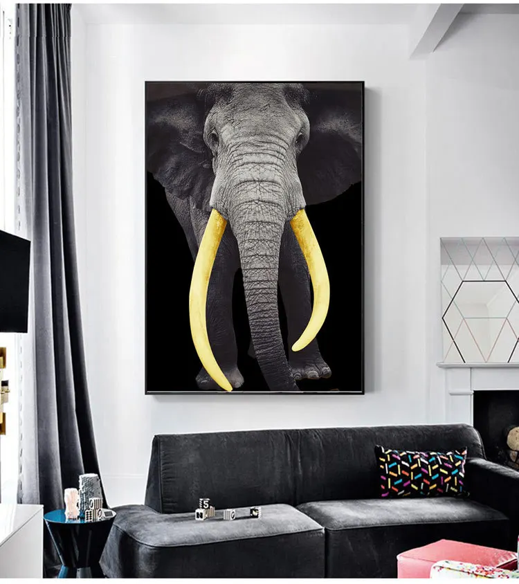 Картина слоновой кости декоративная живопись постер с животными для спальни