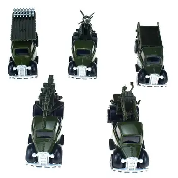 

5pcs Military Style Car Models Pull Back Driven Car Simulation Car Toy Festival Gift for Kids Children