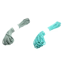 ABZB-2 шт. Парашютная Веревка 7 нитей 550 фунтов 100 футов: 1 шт. парашютный шнур голубого озера и 1 шт. Серебряный серый парашютный код