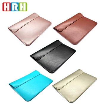 

HRH PU Leather Sleeve Case for Apple Macbook Pro 13 Case Air 13 11 Pro Retina 12 13.3 15 Laptop Bag Cover for Mac Book Air 13