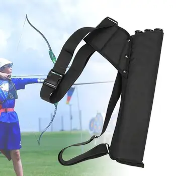 

Portable Arrows Holder Bag Bow Quiver 3 Tube Bowstring Waist Belt Shooting Arrow Accessories Arrow Box 2018 Archery Field Black