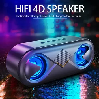 

Portable Bluetooth 4D HIFI Speaker, Bluetooth 5.0 Wireless Speakers Bass with 10W HD Bass
