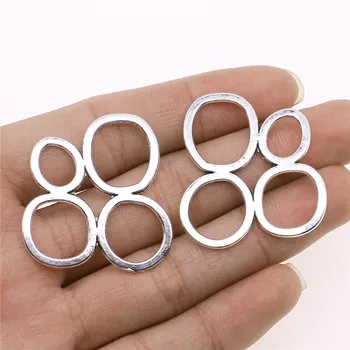 

Clearance Sale 4pcs Antique Silver Color 33x36mm Circle Charms Pendant For Jewelry Making Diy Jewelry Findings