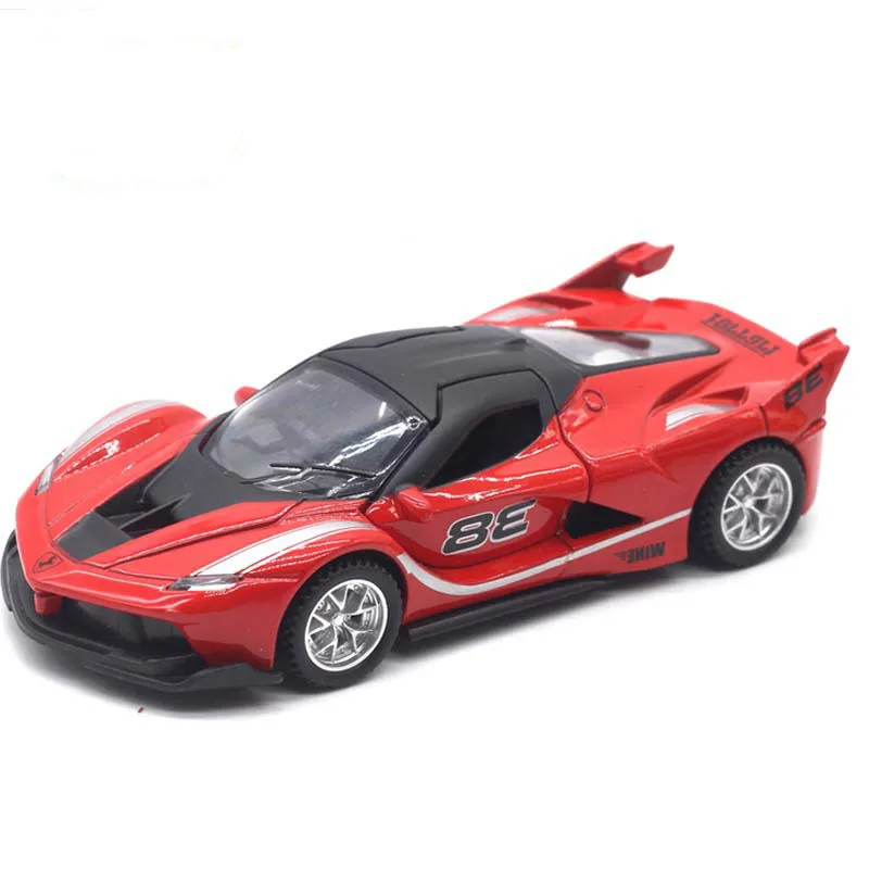 

Модель автомобиля из сплава Supercar NO.10 FXXK 1:36, игрушечная машинка с откидной застежкой для детей, подарки, игрушки