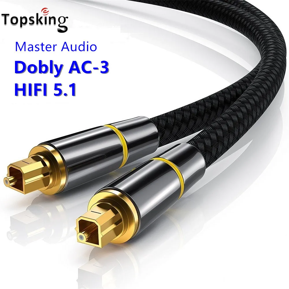 Цифровой оптический аудиокабель Toslink 1 м 2 5 10 коаксиальный кабель SPDIF для
