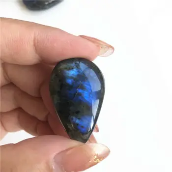 

1pc Natural Labradorite Blue Light Crystal Stone Water Drop Shape Nice Pendant DIY Jewelry Making Natural Quartz Crystals