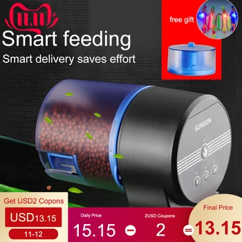 

Aquarium Automatic Fish Feeder Fish Food Dispenser WIFI Programmable for Fish Tank Electronic Timer Feeder 3 Meals Fish Feeders