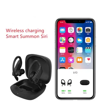 

B10 TWS wireless Bluetooth 5.0 Earphones sports running ear hook earplugs waterproof Headphones wireless charging stereo headse