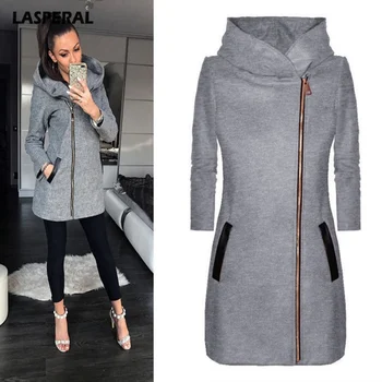 

Fashion Autumn Hooded Women Jacket Coat Fashion Long Sleeve Women Overcoat Fashion Warm Zipper Jacket Outwear