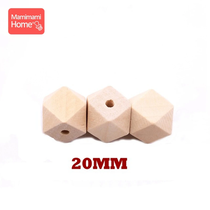 Mamihome 10 мм-20 мм 100 шт геометрические деревянные бусины, прорезыватель DIY для цепочка для прорезывания зубов подарки деревянные пустые грызуны детские товары
