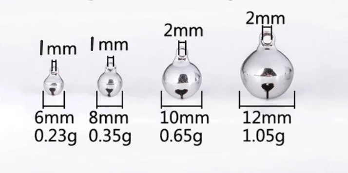 50 шт. DIY год украшения для рождественской елки рождественские украшения, серебро, медь, эмбрион открытые медный колокольчик 6/8/10/12/14/16 мм колокольчики для домашних животных
