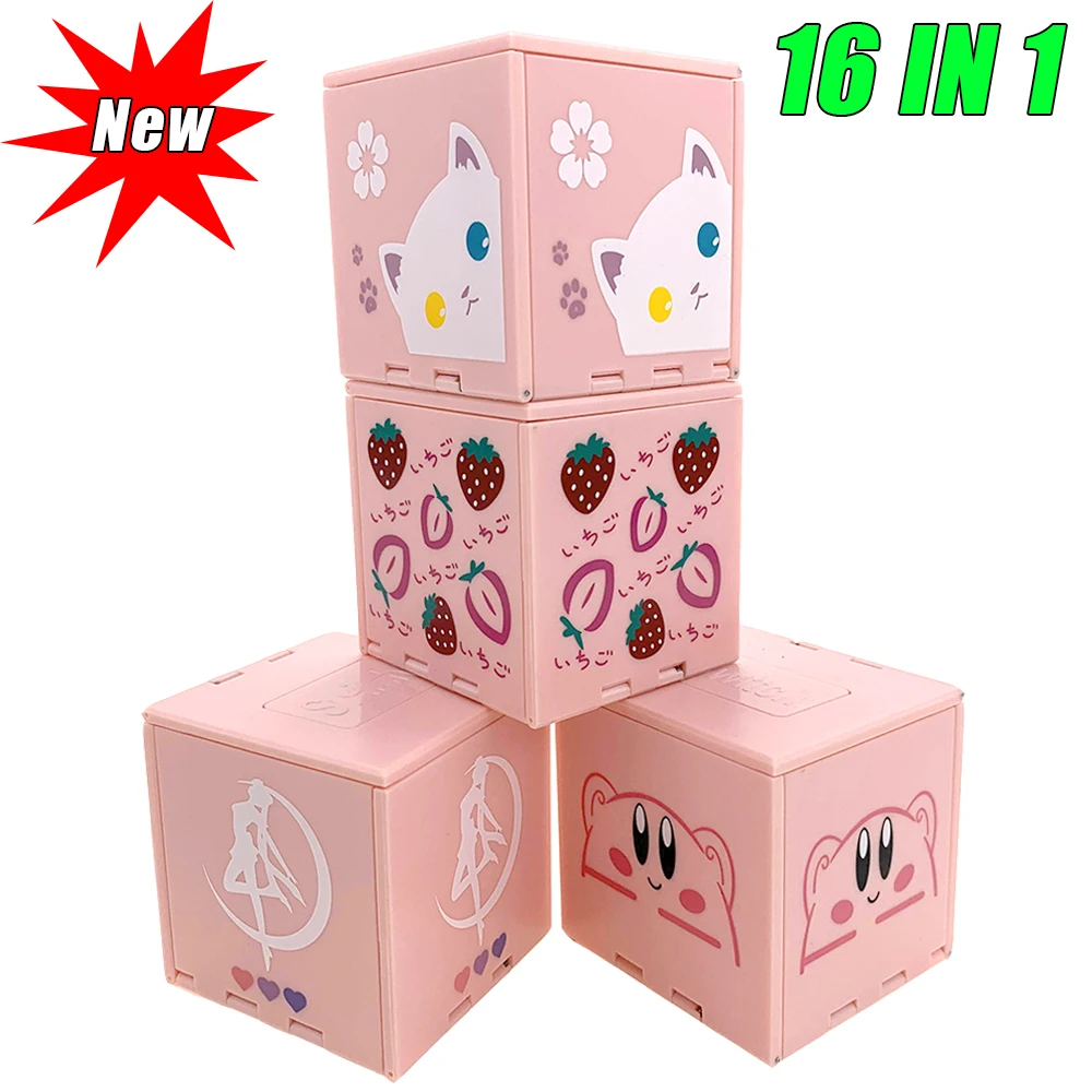 Storage-Accessories Game-Cards-Case Hard-Shell-Box Nintend-Switch Shockproof for NS 16-In-1