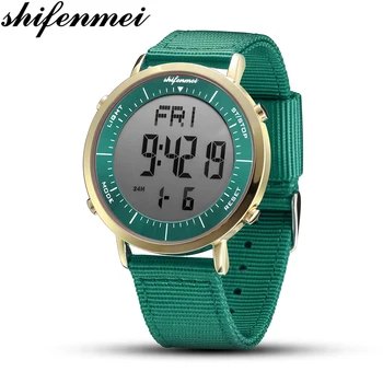 

Shifenmei Watch Men Digital Women Sports Military Pilot Watches Dual Mens Hand Clocks Relojes Hombre Waterproof 30m Wrist Watch