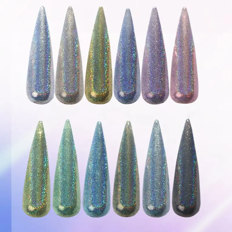 12 шт./компл. DIY заполнения Материал Многофункциональный Nail Art Блеск порошок украшения ювелирные изделия ручной эпоксидной смолы наполнитель