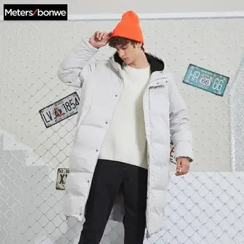 

Metersbonwe New Winter Down Jacket Men's Hooded Casual Clothes Medium-and-Long Outdoor Down Coat