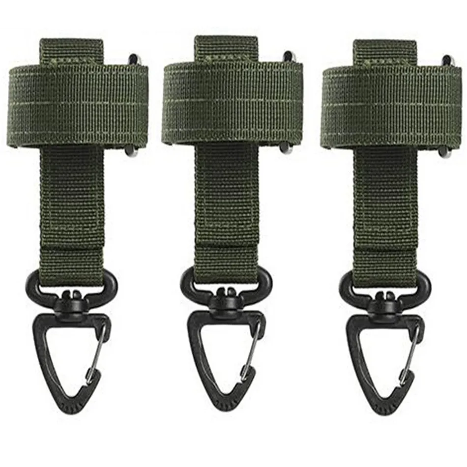 

Outdoor Tactical Webbing Backpack Triangle Hanging Buckle Multifunctional Carabiner Holder Military EDC Molle Hook Belt Keychain