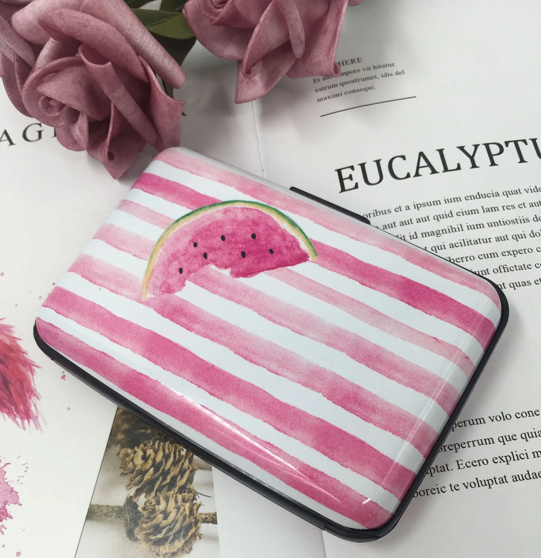 Cute Pattern Antitheft Small Purses Anti Rfid Aluminium Womens Wallets Ladies Bank Card Case Holder Set Protection Coin Purse